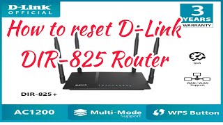 How to reset DLink DIR825 Router [upl. by Panaggio]