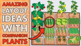 5 SQUARE FOOT GARDENING Layout Ideas With COMPANION PLANTS Beginners  Get Inspired [upl. by Elvera587]