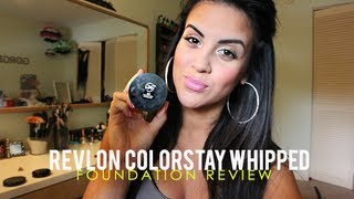 Review NEW Revlon Colorstay Whipped Foundation  Demo [upl. by Rubliw]