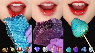 10MINUTES EMOJI FOOD ASMR FOR SLEEP CANDIED STRAWBERRY EDIBLE CRYSTAL RELAXING EATING ASMR 💎 [upl. by Dorella]