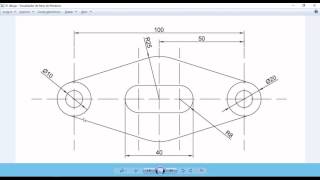 Dibujo 01 pieza mecánica en Autocad 2017 forma 1 [upl. by Baldwin]