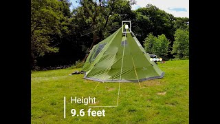 HiGear Lavvu Air Elite Tipi Tent  Look around the tent [upl. by Griff973]