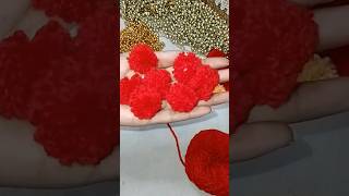 How to make a perfect fork pom pom very easy trick ytshorts [upl. by Yleme]