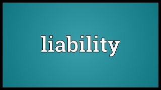 Liability Meaning [upl. by Vinna]