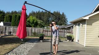 OUTDOOR UMBRELLA Demonstration AND SETUP [upl. by Schuh73]