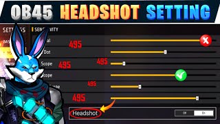 OB45 Headshot sensitivity 🔥  After update one tap sensitivity setting  Free fire OB45 setting [upl. by Hosfmann]