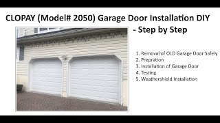 DIY Garage Door CLOPAY 2050 Installation  Step by Step [upl. by Artimas34]