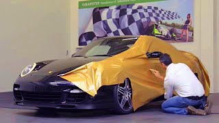 Wrapping Porsche Car wrapping in AutoWrap [upl. by Michi]