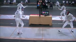 2017 Pan Ams Mens Foil Quarters Meinhardt vs Unda [upl. by Nywles]