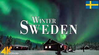 Winter Sweden 4K Ultra HD • Stunning Footage Sweden Scenic Relaxation Film with Calming Music [upl. by Bethesda929]