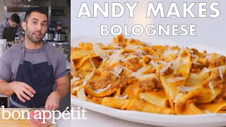 Andy Makes Pasta with Bolognese Sauce  From the Test Kitchen  Bon Appétit [upl. by Bennet641]