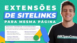 Google Ads como criar extensões de sitelinks pra sites quotONE PAGEquot [upl. by Kinemod]