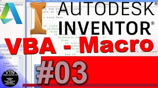 AutoDesk INVENTOR VBA 03  Controls [upl. by Naihtsirc787]