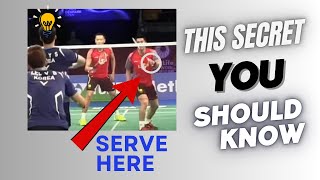 Understand the Weakpoint of all badminton players Serve here in doubles [upl. by Sldney873]