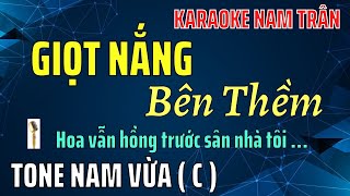 Karaoke Giọt Nắng Bên Thềm Tone Nam Vừa  Nam Trân [upl. by Caines]