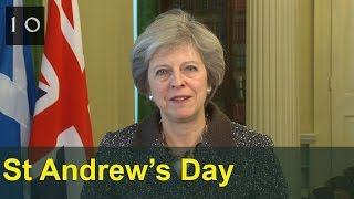 St Andrews Day 2016 Theresa Mays message [upl. by Enamrahc87]