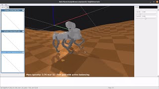 Continuity Rover Trot gait test in Martian and Lunar gravity  Pybullet Simulation [upl. by Eeruhs]