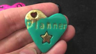 Air Dry Clay Planner Charms and Pendants  First Try [upl. by Alorac]