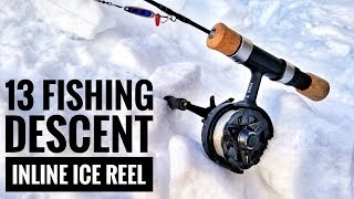 13 Fishing Descent Inline Ice Reel  Gear Review [upl. by Asusej]