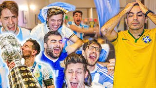 Reacciones de amigos  Argentina vs Brasil  FINAL Copa América 2021 [upl. by Arleta]