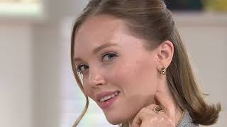 EternaGold Huggie Hoop Earrings 14K Gold on QVC [upl. by Eerbua]