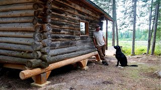 ReBuilding an Off Grid Log Cabin  TIMELAPSE Start to Finish [upl. by Merton]