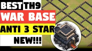 Best TH9 War Base  Anti 3 star TH9 War Base  Clash Of Clans [upl. by Lavinia704]