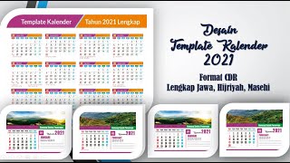 Kalender 2021 Format CDR Free Templates [upl. by Corney]