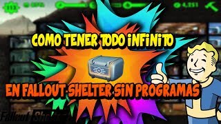 Cómo tener todo infinito en Fallout Shelter PC Sin programas [upl. by Sucramrej]