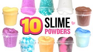 10 DIY Powder Slimes QUICK amp EASY Instant Slimes  NO GLUE NO FACE MASKS NO BORAX [upl. by Nael710]