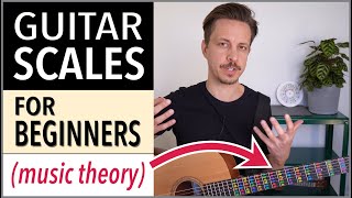 Guitar SCALES for BEGINNERS music theory [upl. by Map]