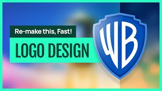 Design any logo with Illustrator — How to construct Warner Bros brand fast [upl. by Grail]