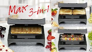 ROMMELSBACHER SWG 700 3in1 Sandwichmaker ♥ Waffeleisen ♥ Kontaktgrill [upl. by Qifahs]