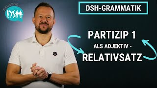 🚀 TEIL 2 DSHGrammatik PARTIZIP 1 als Adjektiv  Relativsatz [upl. by Rehptosirhc263]