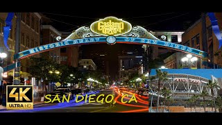 San Diego CA Gaslamp Quarter amp Petco Park in 4K Early Morning Walk Tour [upl. by Aissak]