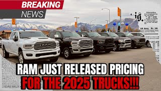 Its Official RAM Has Lost Their Minds Pricing Released On 2025 Top Trims [upl. by Veta]