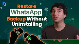 Restore WhatsApp Backup Without Uninstalling [upl. by Ahsemot42]