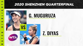 Garbine Muguruza vs Zarina Diyas  2020 Shenzhen Open Quarterfinal  WTA Highlights [upl. by Giardap614]