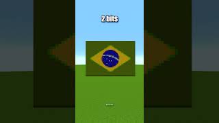 Minecraft Brazil Flag 🇧🇷 64 bits 32 bits 16 bits 8 bits 4 bits 2 bits 1 bit [upl. by Diraj638]