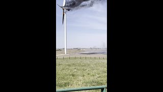 Wind turbine fire [upl. by Sherard526]