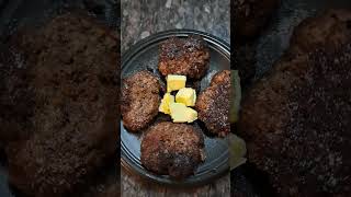 😋 Burgers With Butter amp Salt Cast Iron Skillet Carnivore Meal food lowcarb [upl. by Etnauj859]