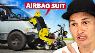 Crash Testing a Motorcycle Airbag Suit [upl. by Nosdivad]