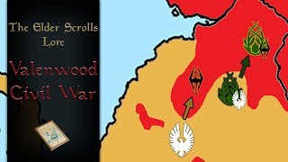 Valenwood civil war explained With map  The Elder Scrolls Lore [upl. by Onin]