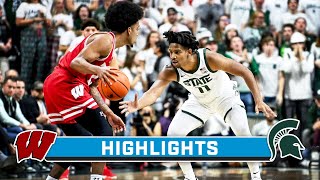 Wisconsin at Michigan State  Highlights  Big Ten Mens Basketball  Dec 5 2023 [upl. by Oderf]