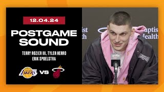 Terry Rozier III Tyler Herro Erik Spoelstra  Postgame Interview  December 4 2024 [upl. by Aizti]