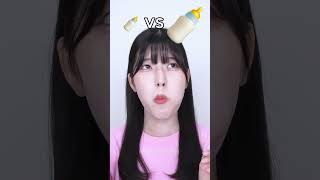 Big Milk Vs Small Milk Eating Challenge 🤣shortstrendinghumanitychallengeytshortviral [upl. by Illa19]