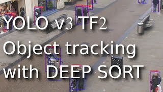 YOLO v3 RealTime Object tracking with Deep SORT [upl. by Alyahsat]