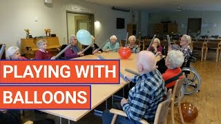 Elderly Residents Play With Balloons Video 2017  Daily Heart Beat [upl. by Pazice]