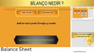 Bilanço Nedir [upl. by Birchard]