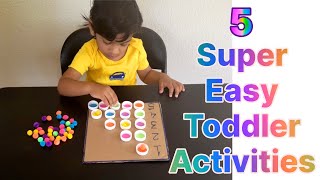 5 DIY Cardboard activities for Toddler and Preschool  Homemade Montessori Activities [upl. by Ingeborg]